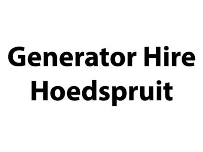 Generator Hire - Hoedspruit